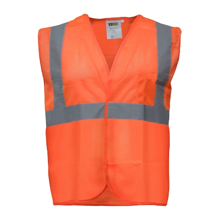 Refrigiwear Hivis Mesh Safety Vest Hv Orange Lar 0199RHVOLAR