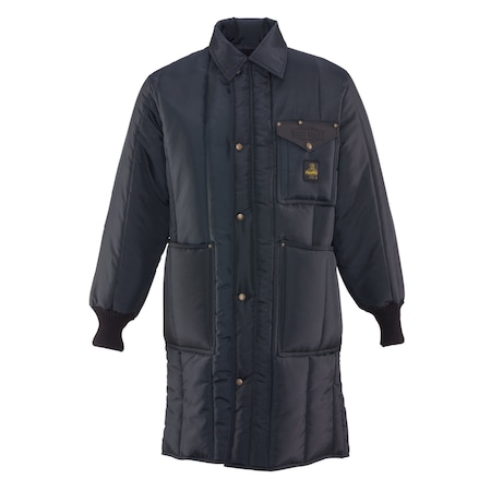 Refrigiwear Men's Inspector Jacket, Nylon, Zipper with Storm Flap, Navy, 5XL 0341RNAV5XL