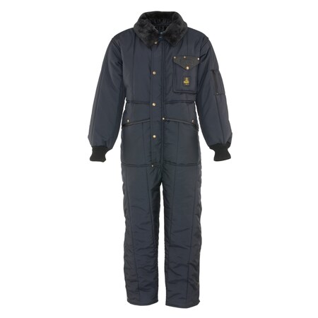 Refrigiwear Iron-Tuff Insulated Coverall, Nylon, 400 den Fabric Weight, Navy, X-Small Short 0344SNAVXSM