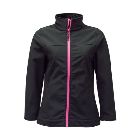 Refrigiwear Women's Women's Softshell Jacket, Polyester, Zipper, Black, 2XL 0498RBLK2XL