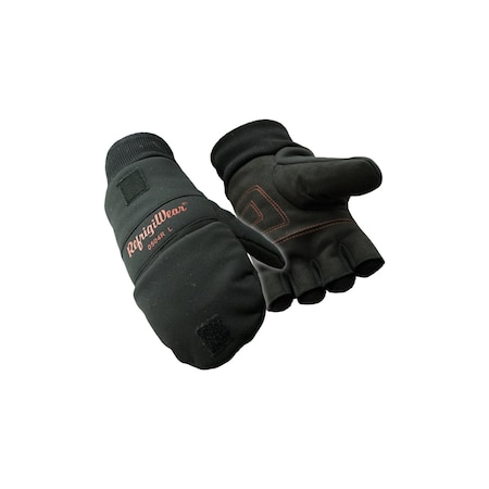 Refrigiwear Cold Protection Mitt Gloves, Synthetic Suede Leather Palm, Fiberfill/Double Foam/Tricot Lining, XXL 0504RBLK2XL