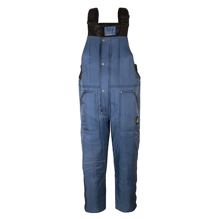 Refrigiwear Cooler Wear Bib Overalls, Ripstop Coated Nylon, Navy, M 0585RNAVMED