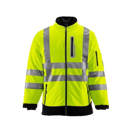 Refrigiwear Men's HI-Vis Insulated Softshell Jacket, 100% Polyester, Lime, 4XL 0796RBLM4XLL2