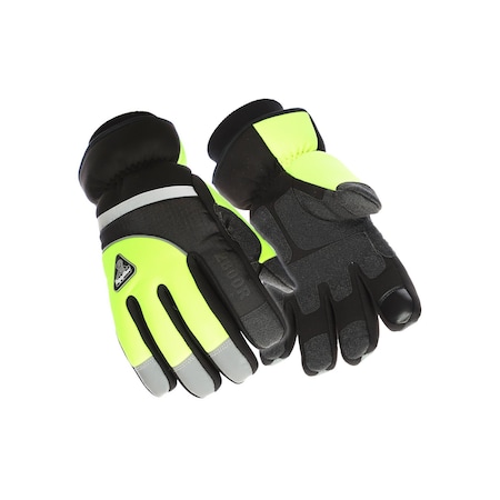 Refrigiwear Cold Protection Gloves, Leather Patch Palm, Lime, M 2800RHVLMED
