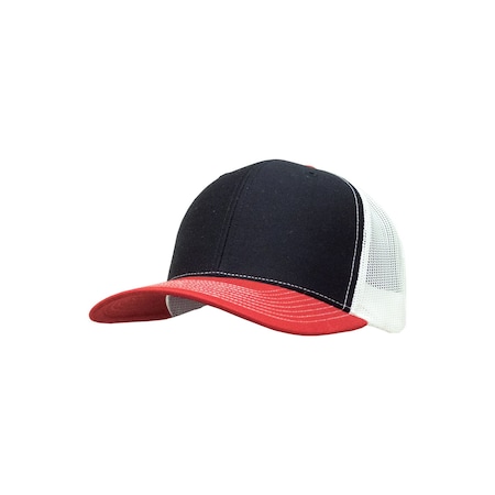 Refrigiwear Mesh Trucker Hat Black/White/Red 6112RBWROSA