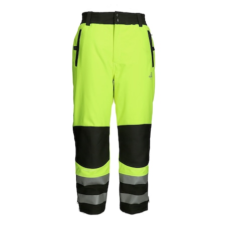 Refrigiwear Men's Hi-Vis Insulated Pants, XXL, Black/Lime, Polyester 7496RBLM2XLL2