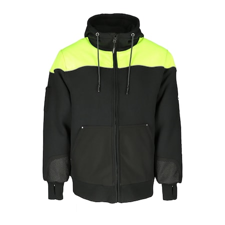 Refrigiwear Black/Lime Regular Xlarg Freeze Edge Qltd Sweatshirt Heavy Sweatshirt 8450RBLMXLG