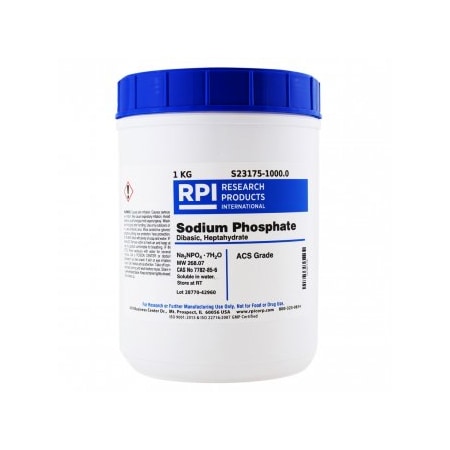 Rpi Sodium Phosphate Dibasic Heptahydrate, 1 KG S23175-1000.0 | Zoro