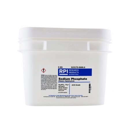 Rpi Sodium Phosphate Dibasic Heptahydrate, 5 KG S23175-5000.0 | Zoro