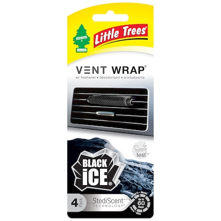 Car-Freshner Little Trees Vent Wrap Air Freshener 4-Pack, Black Ice ...