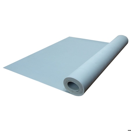 Rubber-Cal Fine-Ribbed Thermoplastic Flooring - 3.5mm x 36 in x 2ft - Dark Gray 03-R272-36-DG-02