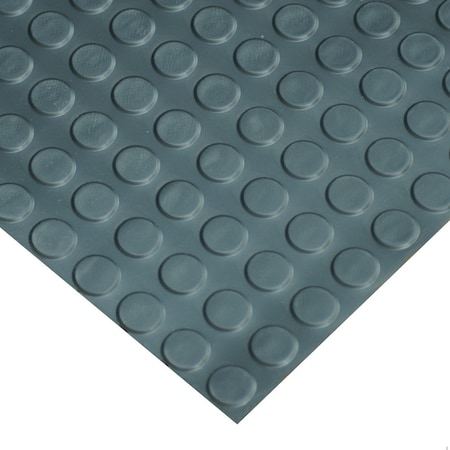Rubber-Cal Coin-Pattern Thermoplastic Flooring - 3.5mm x 36 in x 1ft - Black 03-R273-36-BK-01