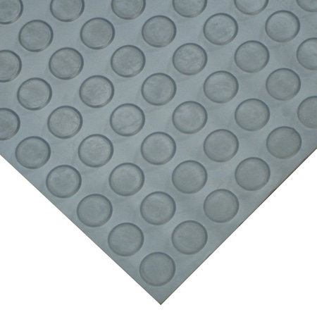 Rubber-Cal Coin-Pattern Thermoplastic Flooring - 3.5mm x 36 in x 8ft - Dark Gray 03-R273-36-DG-08