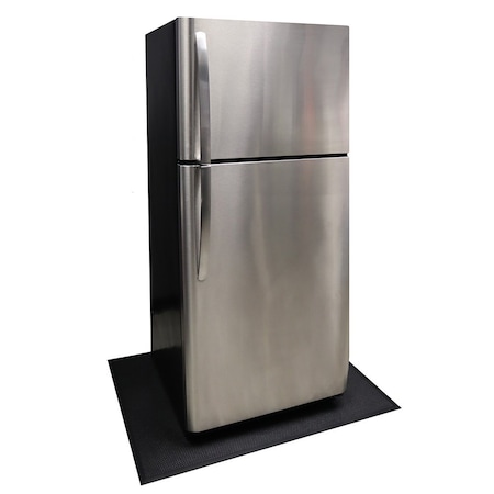 Rubber-Cal Under Refrigerator Mat, Rubber, 5 mm Thick, Black, 32 in W x 72 in L 03-R278-F-7232