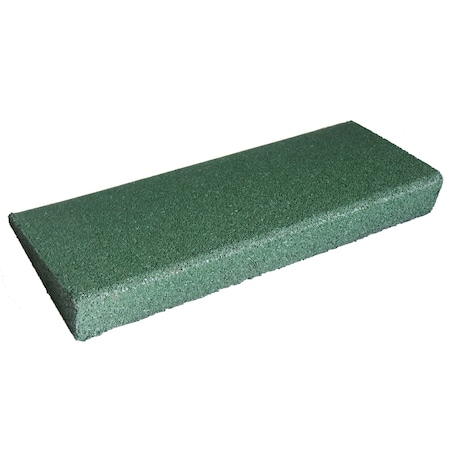 Rubber-Cal "Eco-Safety" Ramp 2.5 in. T x 6 in. W x 19.5 in. L - Green, PK4 04-127-GR-4pk