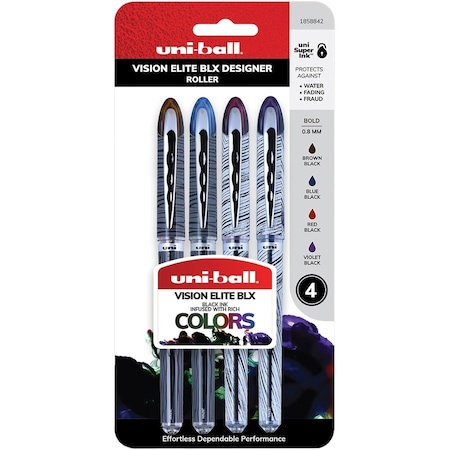 uni-ball Vision Elite - Bolígrafos de punta redonda gruesa (1/32 de