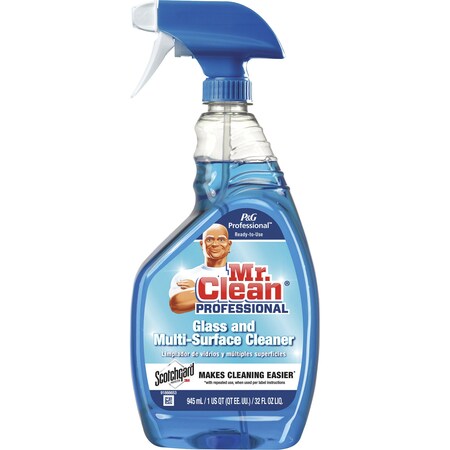 Mr. Clean Glass/Multisurface Cleaner, Scotchgard, 32 fl oz Blue, PK 6 ...