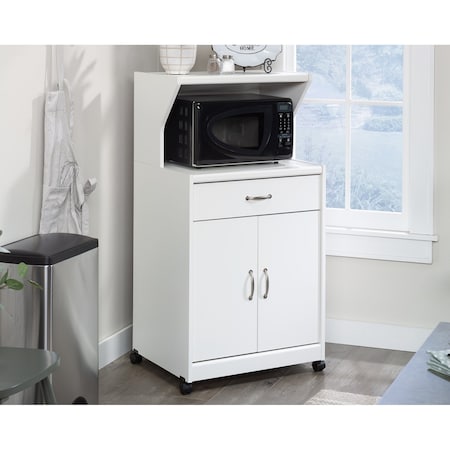 Sauder Select Microwave Kitchen Cart In Raven Oak | 1StopBedrooms