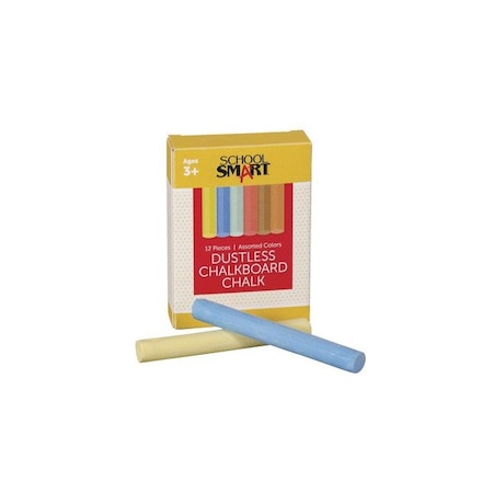 School Smart Chalkboard Chalk, Assorted Colors, Pack of 12 PK PAC1763 ...