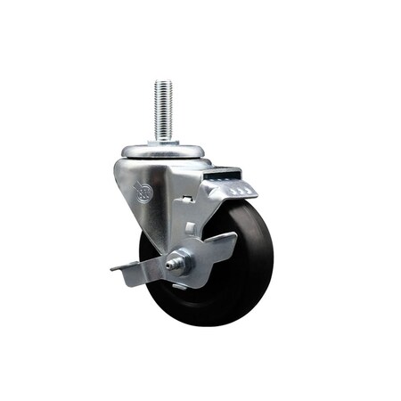 Service Caster 35 Inch Hard Rubber Wheel Swivel 58 Inch Threaded Stem ...