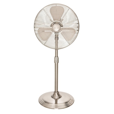 Hunter Retro Pedestal Fan, Brushed Nickel, 16 90438