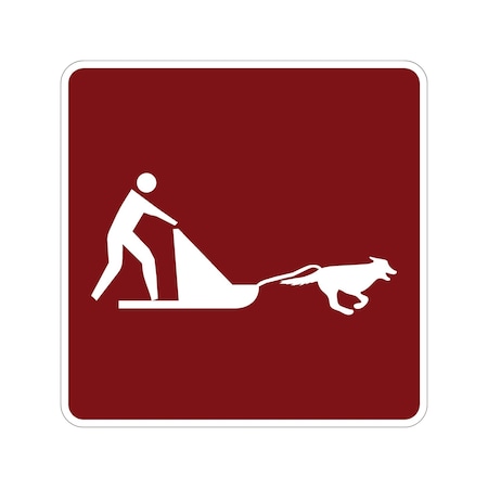 Dog Ice Rink Sign Sign Solutions Usa Dog Sledding (Symbol), Aluminum, 24 in x 24 in ...