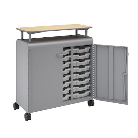 Smith Trades Mega-Cabinet, Locking Doors w/ 24x3in Clear Totes, Fusion ...
