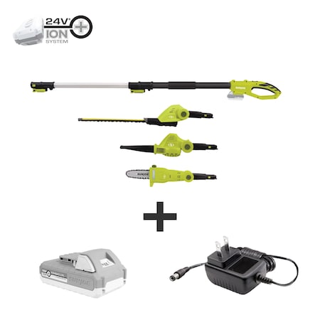 Sun Joe Cordless, System, Trimmer/Pole Saw/Blower GTS4001C | Zoro