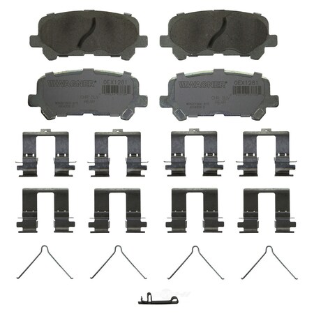 Wagner Brakes OEX Disc Brake Pad - Rear, OEX1281 OEX1281