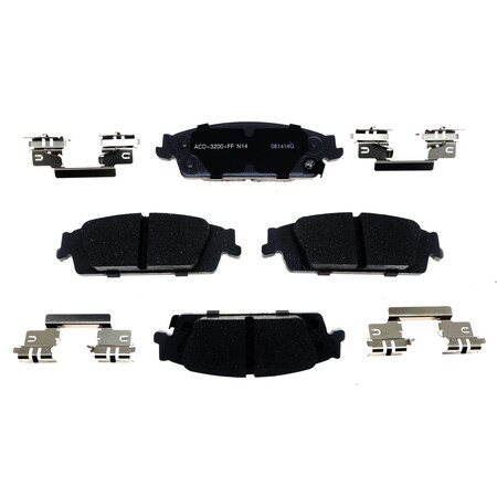 Acdelco Ceramic Disc Brake Pad - Rear, 14D1707CH 14D1707CH