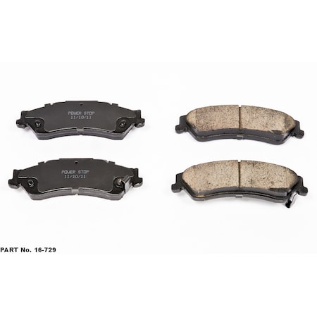 Powerstop Evolution Ceramic Disc Brake Pad - Rear, 16-729 16-729