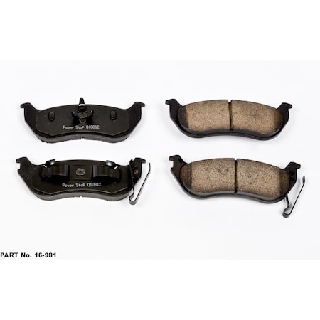 Powerstop Evolution Ceramic Disc Brake Pad - Rear, 16-981 16-981