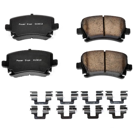 Powerstop Z17 Evolution Plus Brake Pad w/Hardware Kit - Rear, 17-1108 17-1108