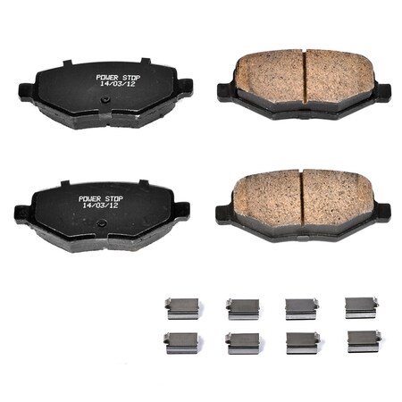 Powerstop Z17 Evolution Plus Disc Brake Pad - Rear, 17-1377 17-1377