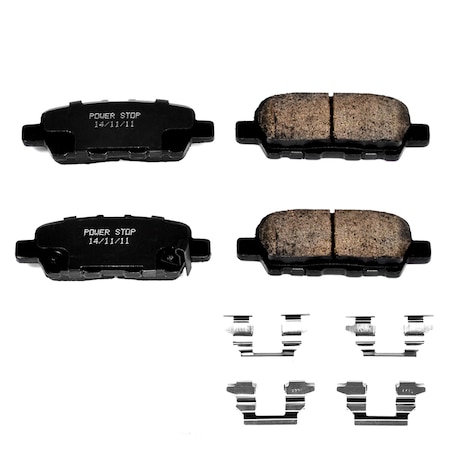 Powerstop Z17 Evolution Plus Disc Brake Pad - Rear, 17-1393 17-1393