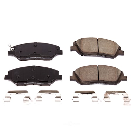 Powerstop Z17 Evolution Plus Disc Brake Pad and Hardware Kit, 17-1917, Front 17-1917