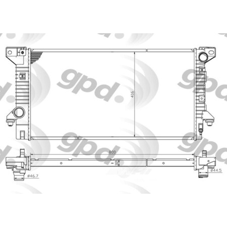 Global Parts Distributors Radiator, 13045C 13045C