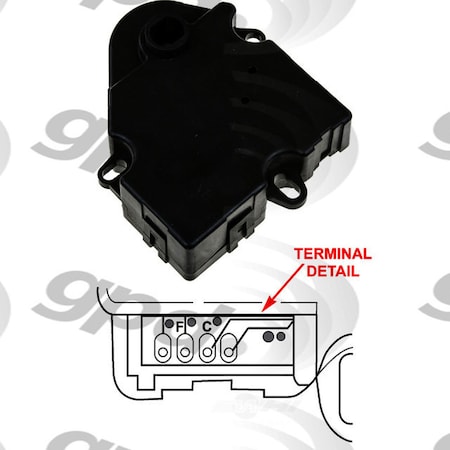 Global Parts Distributors Hvac Actuator, 1712277 1712277