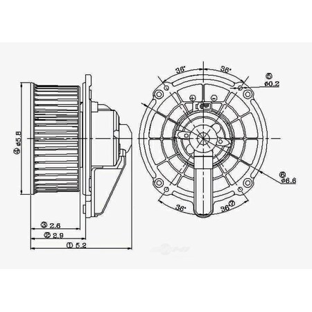 Global Parts Distributors Blower Motor, 2311612 2311612