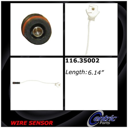 Centric Parts Brake Pad Sensor Wires - Front, 116.35002 116.35002