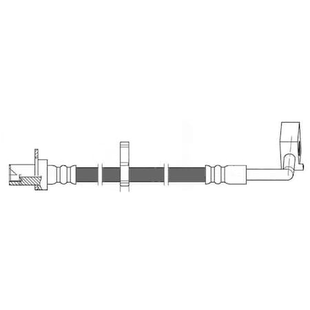 Centric Parts Brake Hydraulic Hose - Front Right, 150.67119 150.67119