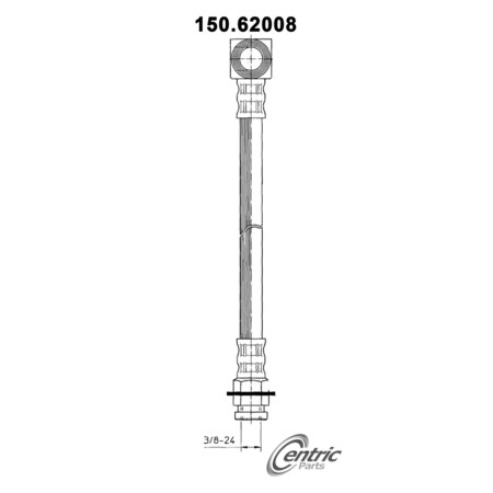 Centric Parts Brake Hydraulic Hose - Front, 150.62008 150.62008