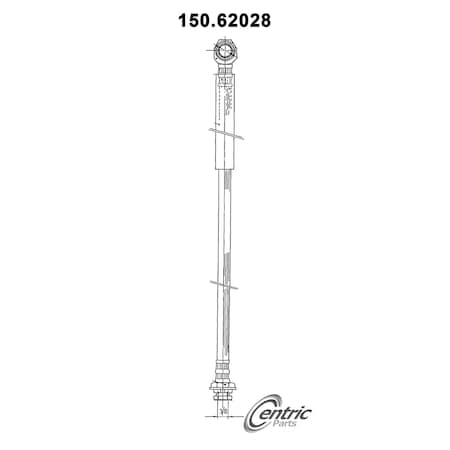 Centric Parts Brake Hydraulic Hose - Front, 150.62028 150.62028