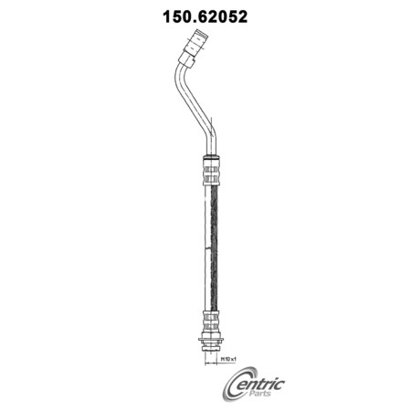 Centric Parts Brake Hydraulic Hose - Front Right, 150.62052 150.62052