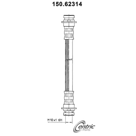 Centric Parts Brake Hydraulic Hose - Rear, 150.62314 150.62314