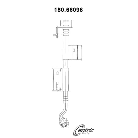 Centric Parts Brake Hydraulic Hose - Front Left, 150.66098 150.66098