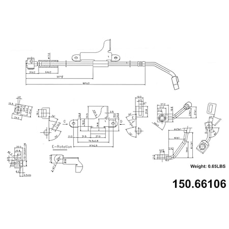Centric Parts Brake Hydraulic Hose - Front Left, 150.66106 150.66106
