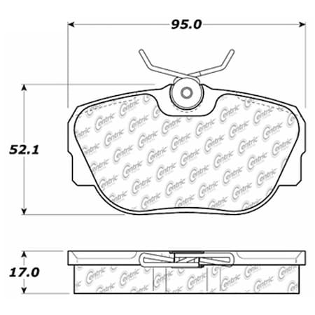 Centric Parts Disc Brake Pad Set, 104.04930 104.04930