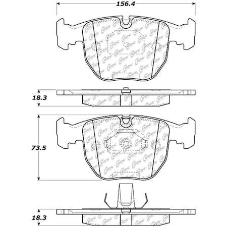 Centric Parts Disc Brake Pad Set, 104.06810, Front 104.06810