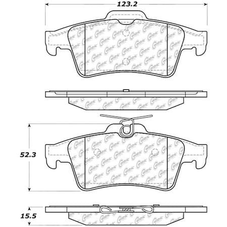 Centric Parts Disc Brake Pad Set, 104.10950 104.10950